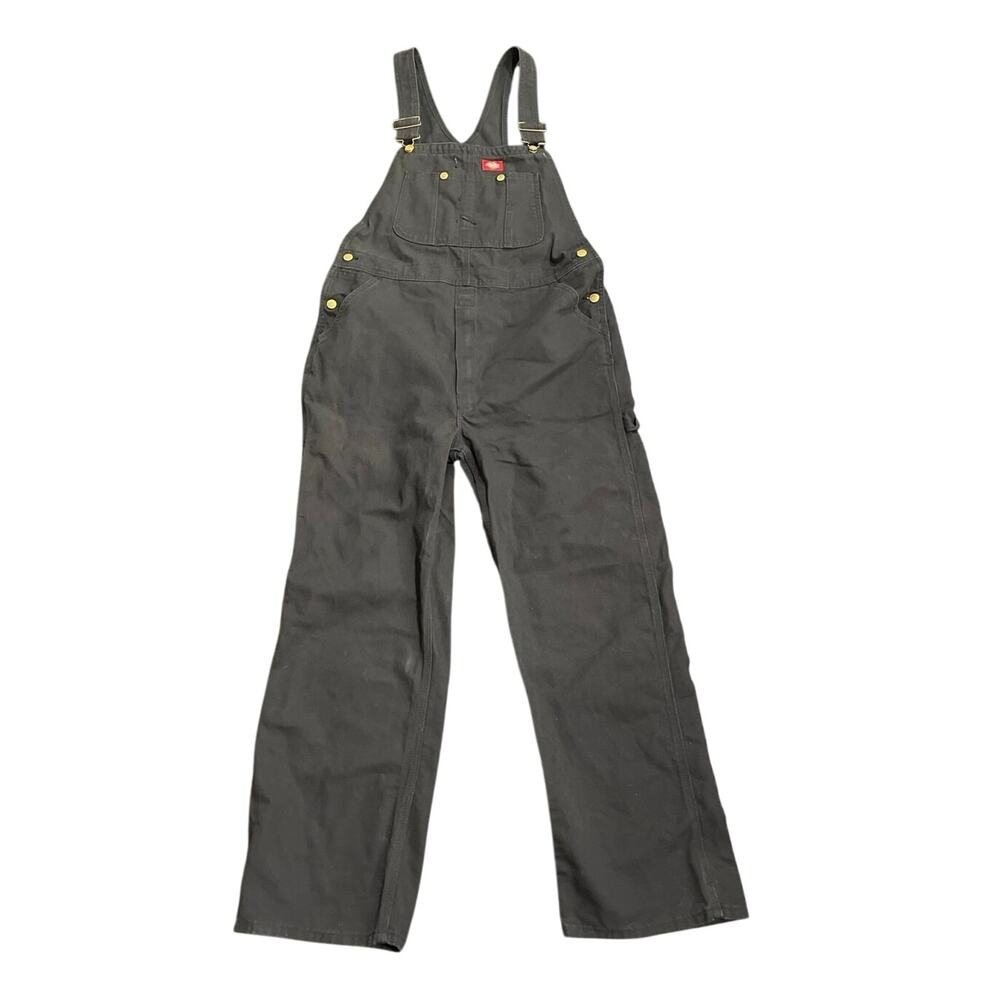 Dickies Men's Classic Bib Canvas Overalls SZ 34x30 Heavy Duty Workwear Utility